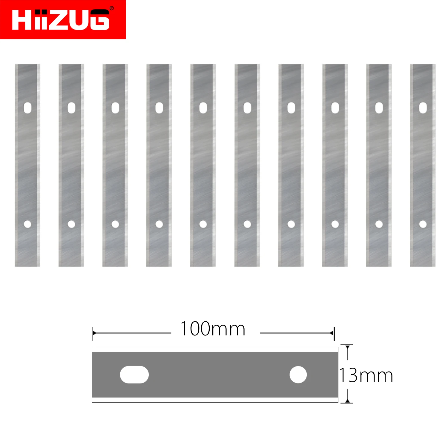 100×13×2.2mm Carbide Inserts Scraper Blades for Spiral Helical Planer Cutter Head Paint Scraper Router Bit Blades 10pcs