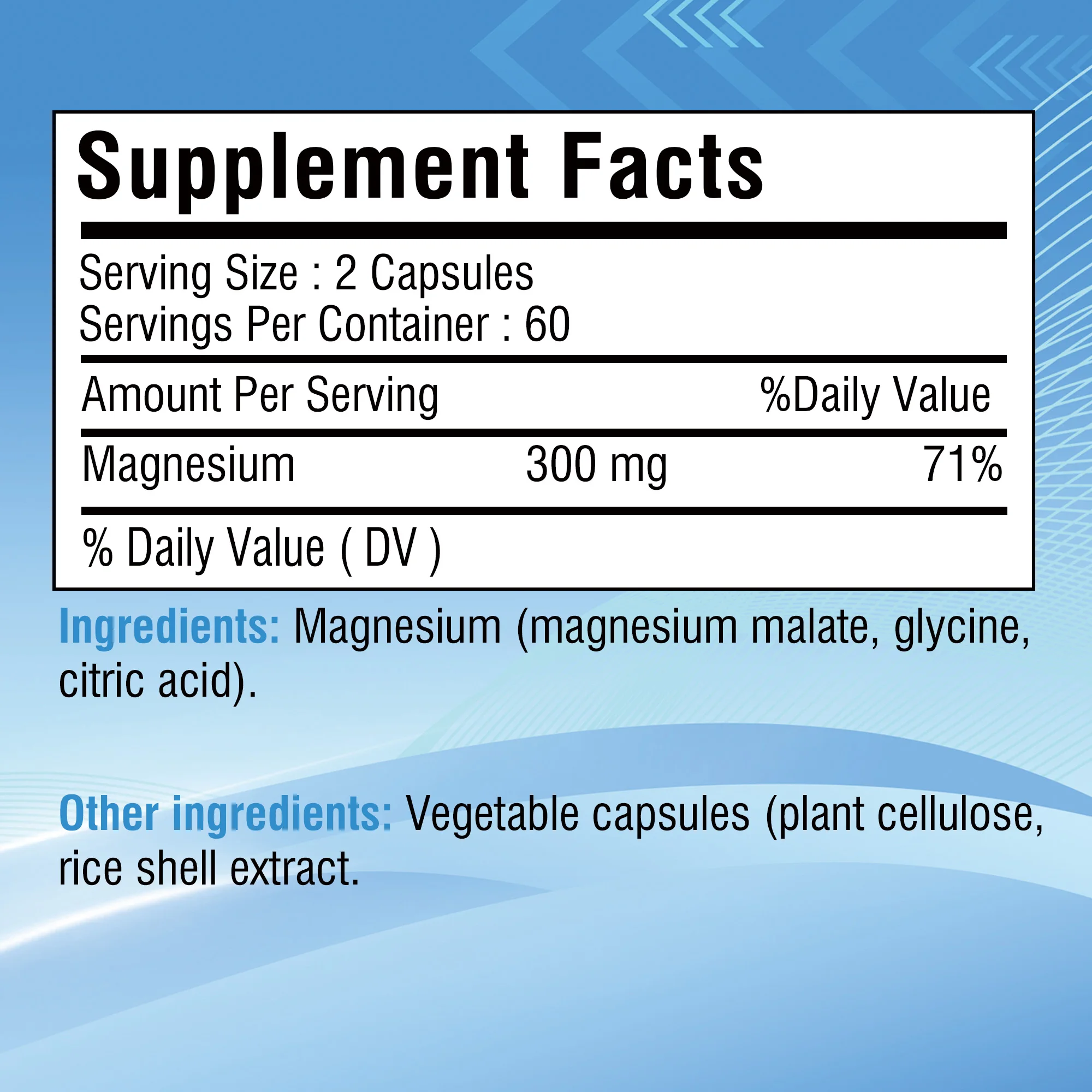 Triple Magnesium Complex - Glycine, Malic Acid & Magnesium Citrate -  Supports Bone, Muscle, Nerve, Sleep Health - 120 Capsules