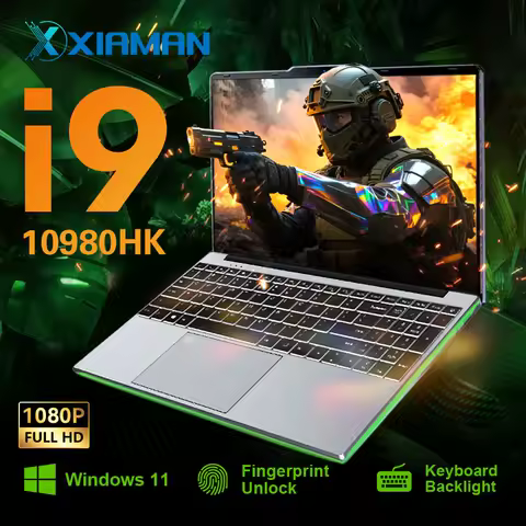 NEW Xiaman Gaming Laptop intel Core i9-10980HK 1920*1080 IPS 15.6" Full HD Notebook Gamer 16GB RAM 1TB SSD Windows 11 Laptop PC