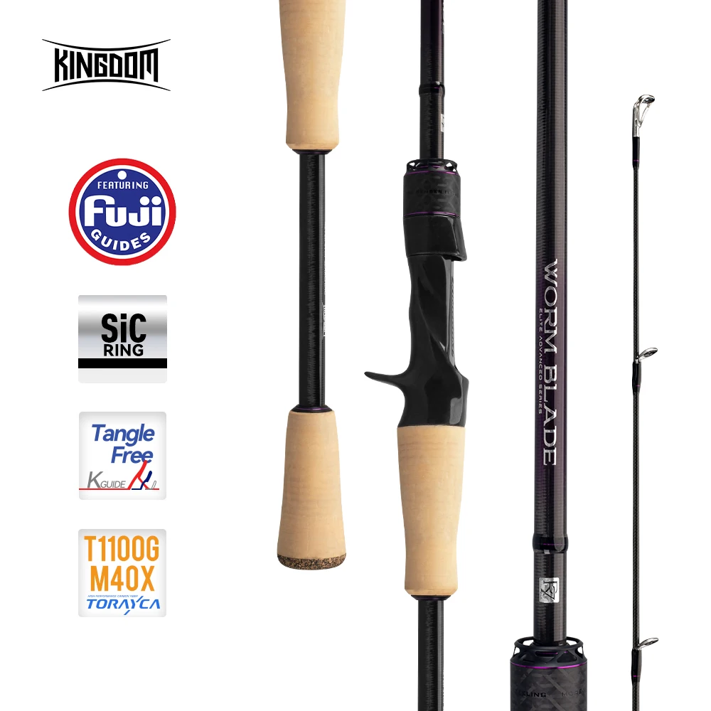 Удочка Kingdom Worm Blade Fuji Guide Ring Toray 33T + 40T Углеродная ткань 1,95 м 1,98 м 2,01 м 2,04 м L/ML/M/MH Удочка для окуня ﻿