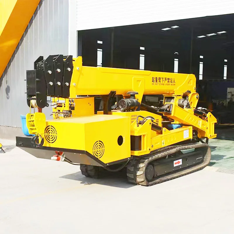 3T 8 Ton Remote Control Self-propelled Mobile Construction Mini Crane Hydraulic Telescopic Expansion Crawler Spider Crane Mini