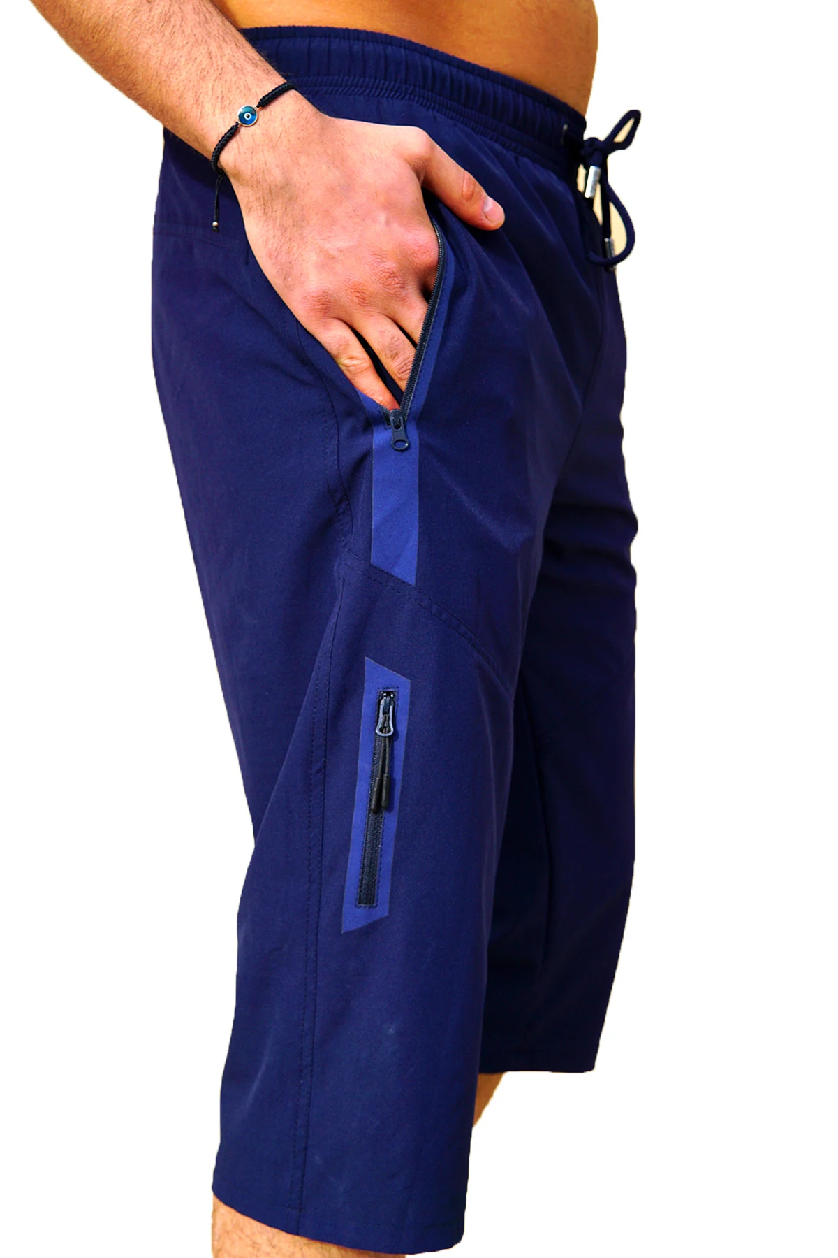 Pantalones cortos de Surf de playa de piscina de mar para hombre, traje de baño largo de modelo plano, Capri con repelente al agua de secado rápido