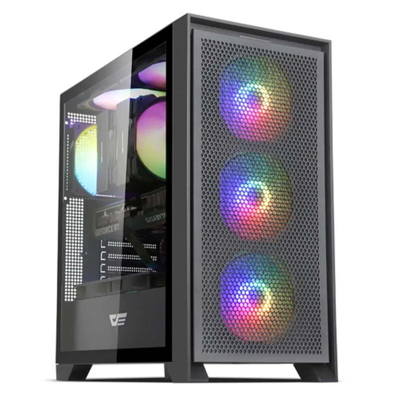 Dark Flash darkFlash DRX70 MESH RGB reinforced glass computer PC case (black)