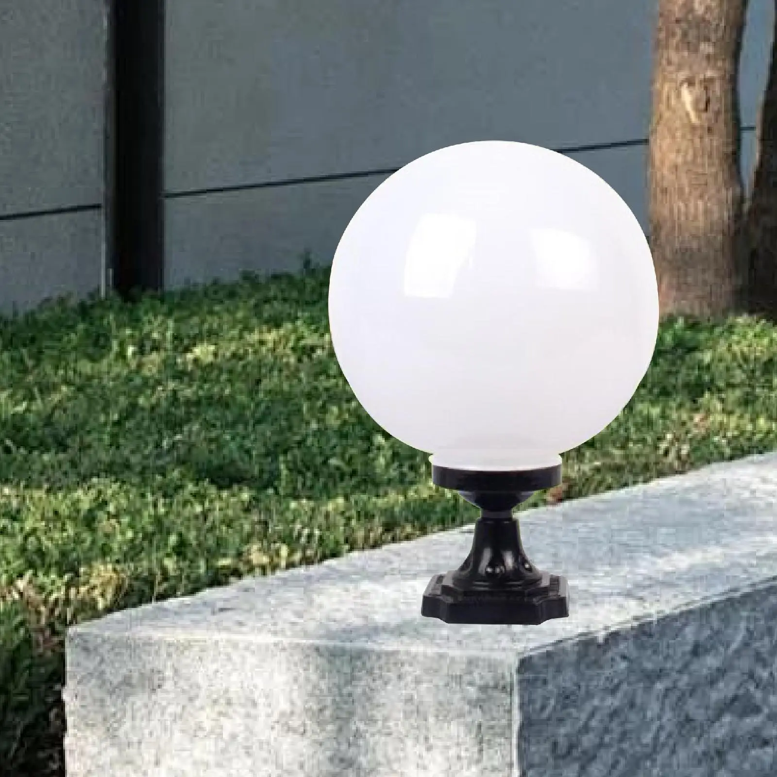 Outdoor Globe Lamp Shade White Ball Lampshade for Streetlights Wall Fixtures Waterproof Dustproof Round Lamp Cover Lamp Shade