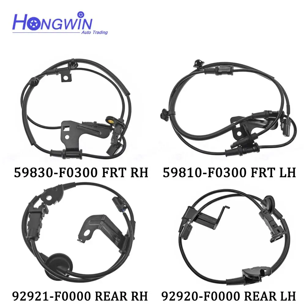 Front & Rear Right Left ABS Wheel Speed Sensor Fits Hyundai Elantra GT 2017-2020 59810-F0300 59830-F0300 92920 F0000 92921 F0000