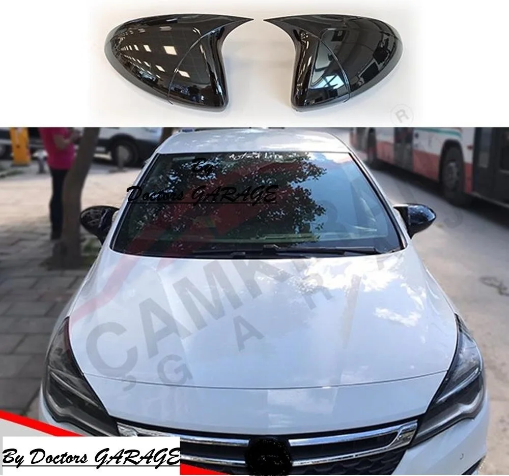 For OPEL ASTRA K Bat Mirror Cover 2015 2016 2017 2018 2019 2020 Piano Black 2 PCS Wing Car Styling Auto Accessory Universal