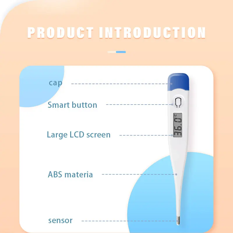 1PC Cheap Price Oral Underarm Armpit Rectal test Baby Child Kid Adult Fever Clinical Basal Hardtip Rigid Digital Thermometer