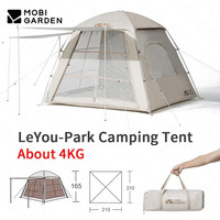 MOBI GARDEN Outdoor Camping Tent Family Travel Park Picnic 3-4 Person Portable Aluminum Bracket Three Season large Tent LeYou