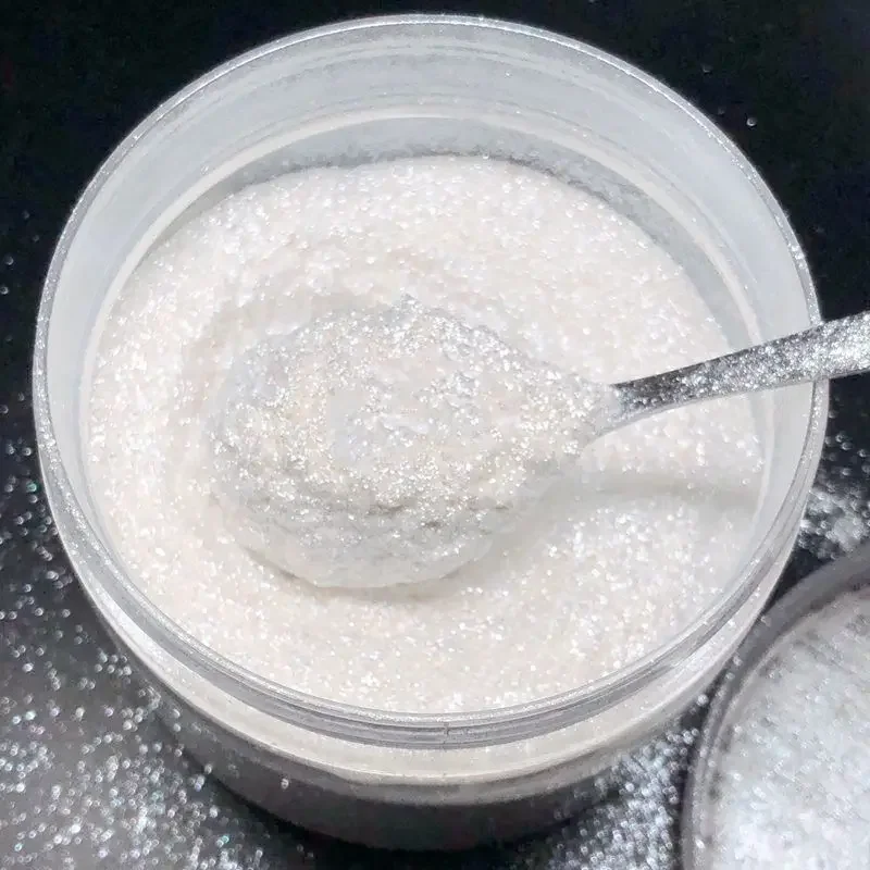 Poudre de perle de mica super blanc, 3000 mailles, 2000 mailles, 1000 mailles, paillettes pour ongles, fard à barrage bricolage, pigment de embauRegina, toner de peinture de voiture