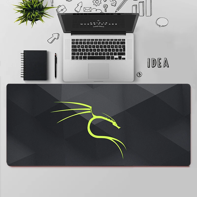 Kali Linux Gaming Mouse Pad แผ่นรองเมาส์ขนาดใหญ่ PC Gamer แผ่นรองเม้าส์คอมพิวเตอร์ Big Mousepad XXL พรมคีย์บอร์ดโต๊ะแผ่นรองเมาส์