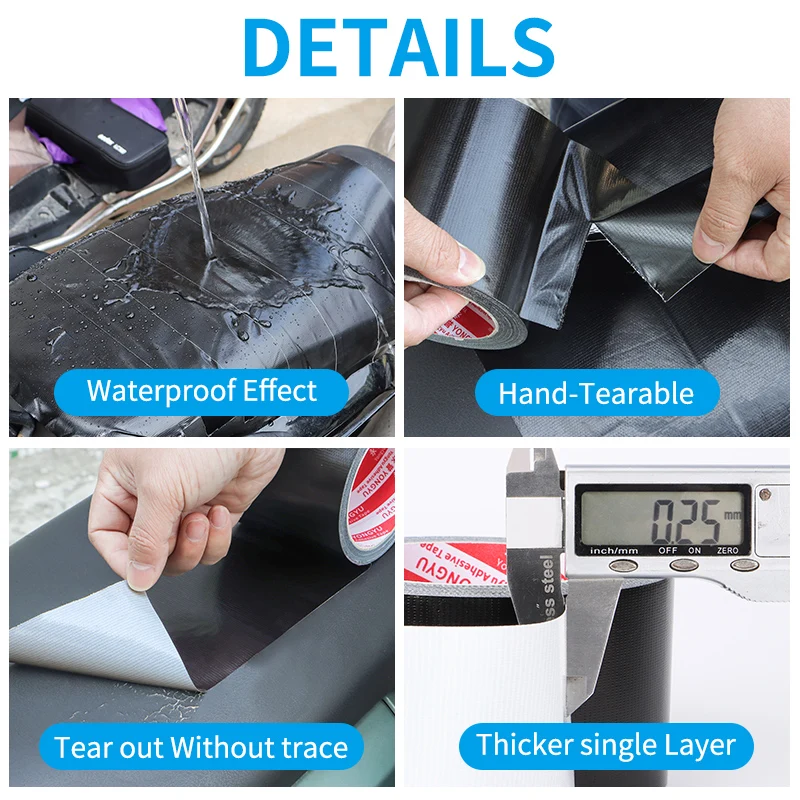 Single-side Strong Duct Tape Solid Color Waterproof Decoration Tile Protection Mulch Fixed Carpet Special No Trace Adhesive Tape