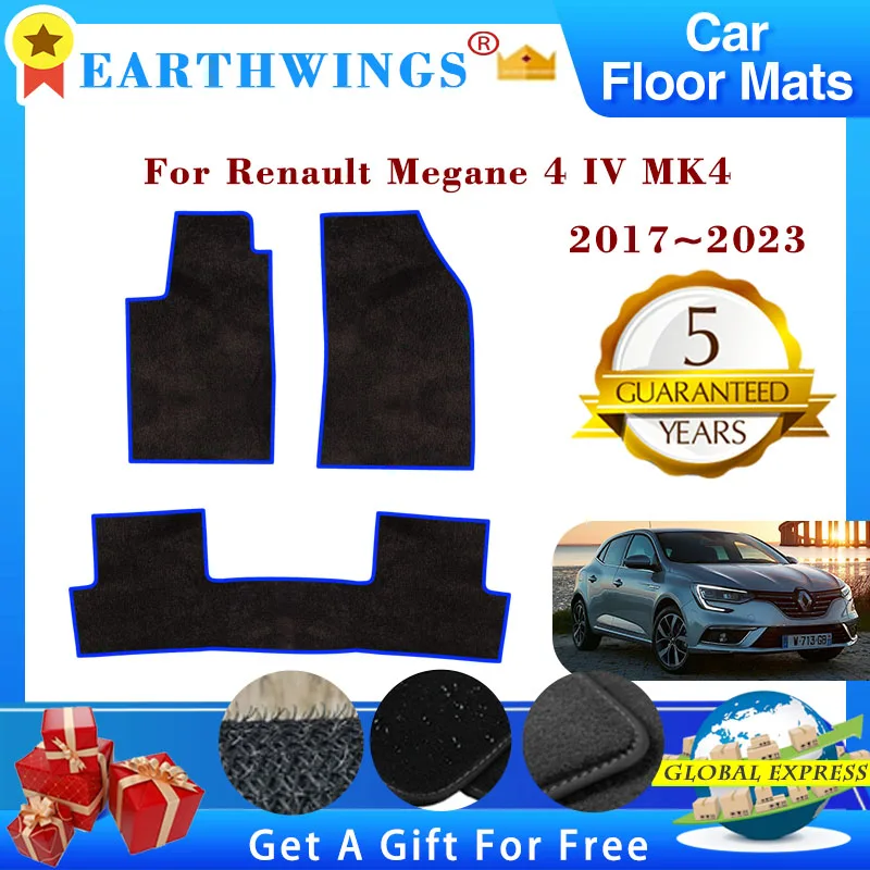 

Car Floor Mats Foot Pads For Renault Megane 4 IV MK4 2017~2023 2020 2021 2022 Footpads Carpets Panel Rugs Pad Auto Accessories