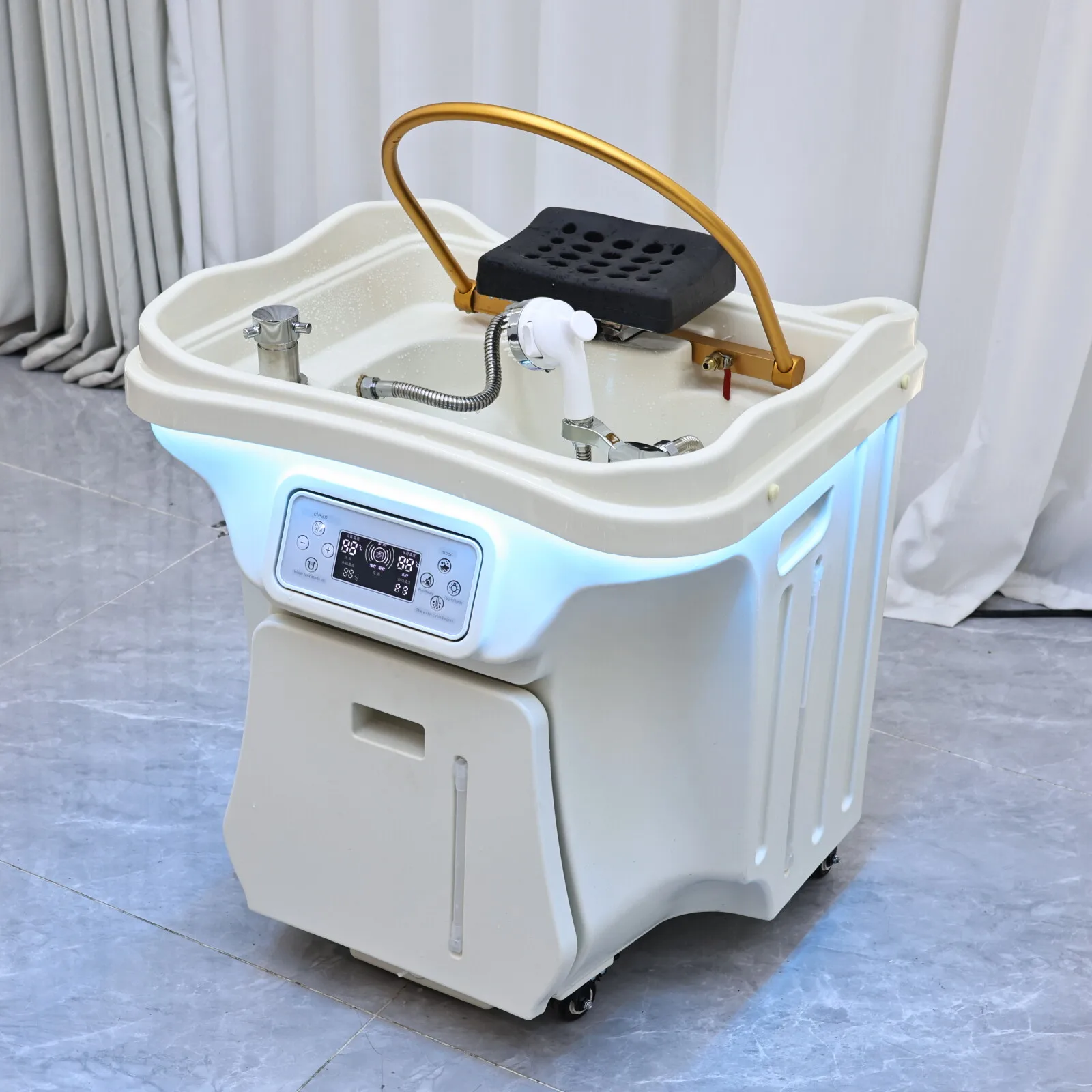 Japanese-Style Shampoo Chair With Head SPA Steaming And Water Circulation Functions, Suitable For Hair Salon Furniture And Massage Chairs.