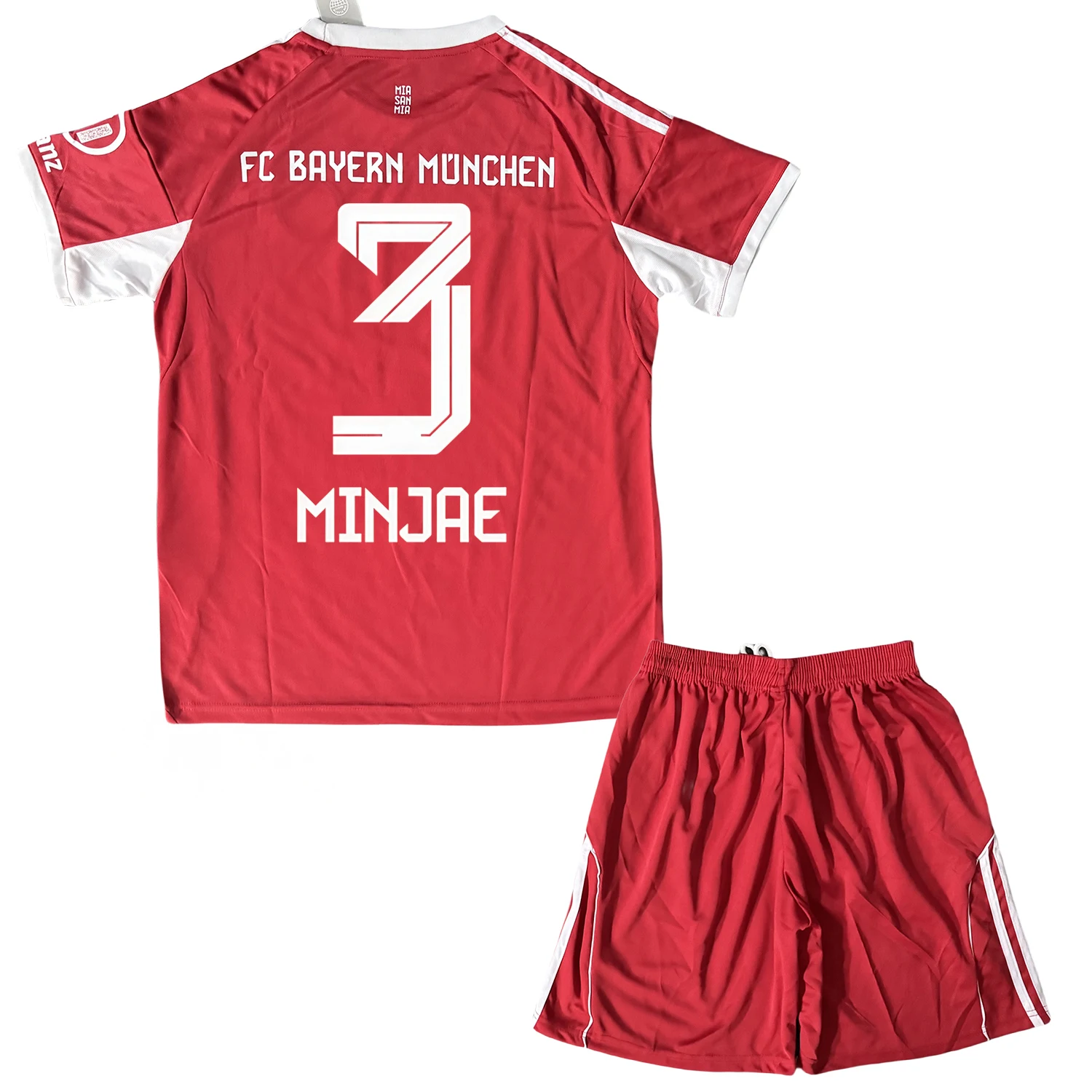 25-26 ملابس رياضية جديدة للرجال/الأطفال FCBM لكرة القدم # 3 تي شيرت Minjae Jerseys Fashion Sports باللون الأحمر