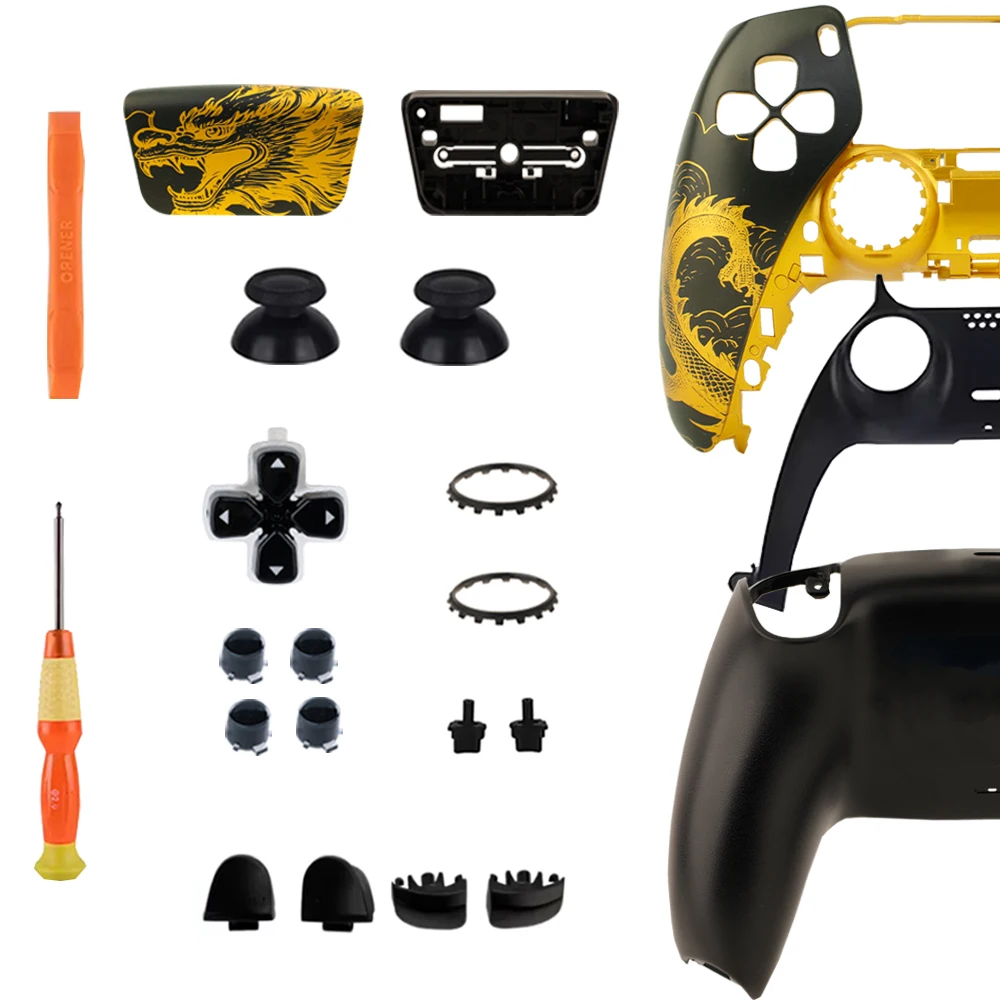 Zestaw zamiennych obudów do kontrolera PS5 DualSense BDM-010/020/030/040/050 z przyciskami touchpada, do samodzielnego modyfikowania.