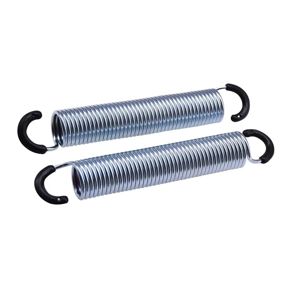 124mm Stainless Steel Replacement Recliner Sofa Chair Mechanism Tension Spring - Long Neck Hook Style (Pack of 2)