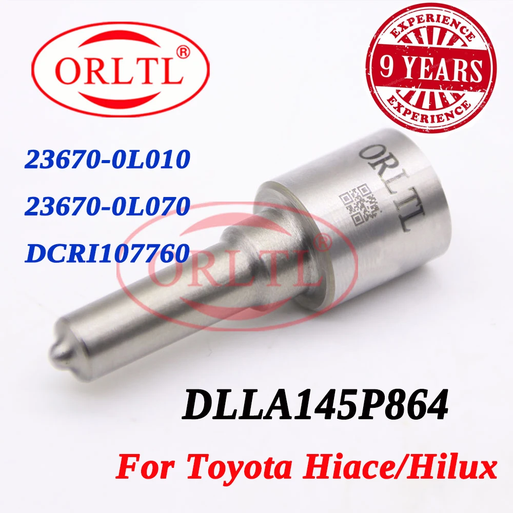 ORLTL New Nozzle DLLA145P864 Common Rail Injector 093400-8640 For TOYOTA HIACE HILUX 2KD 23670-0L010 23670-0L070