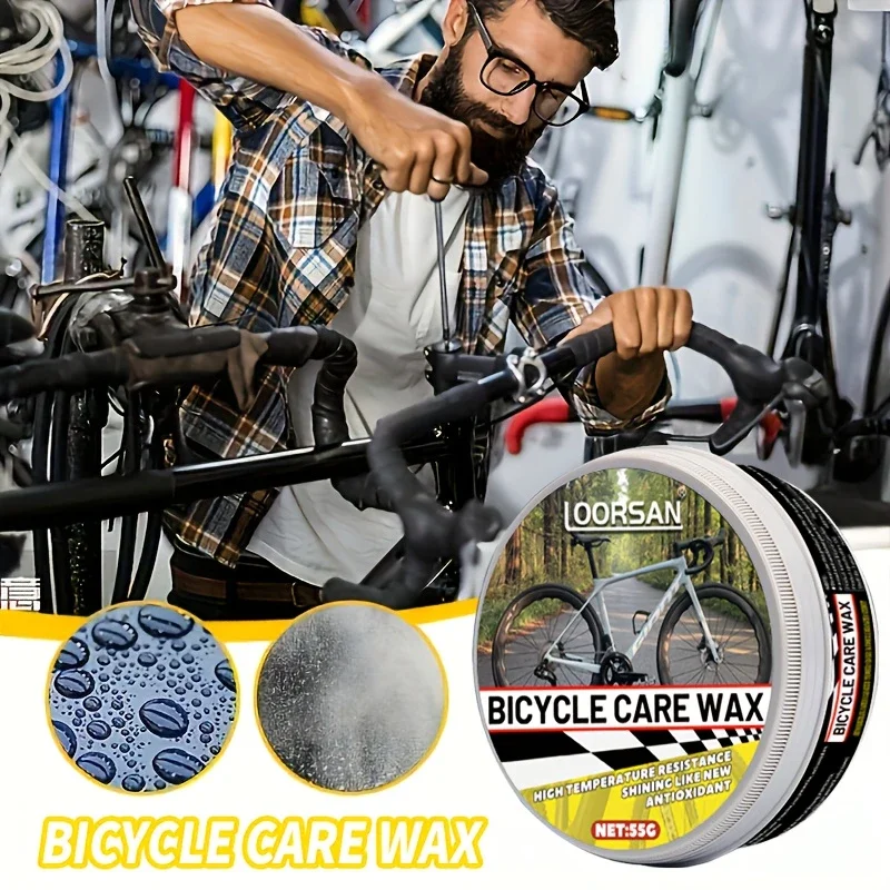 LOORSAN General Bicycle Maintenance Wax, Scratch Repair and Gloss Enhancer, for Mountain Bike Paint Polishing and Body Repair