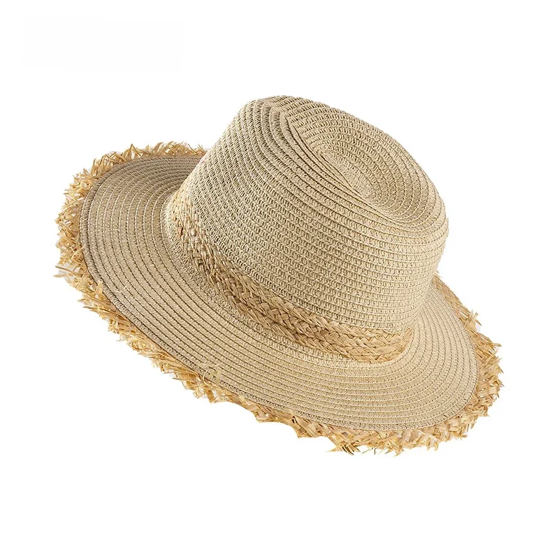 Chapeau Panama Tendance pour Femme et Homme – Chapeau de Soleil d'Été en Paille Large Taille pour Homme, Protection UV, Idéal Vacances et Plage