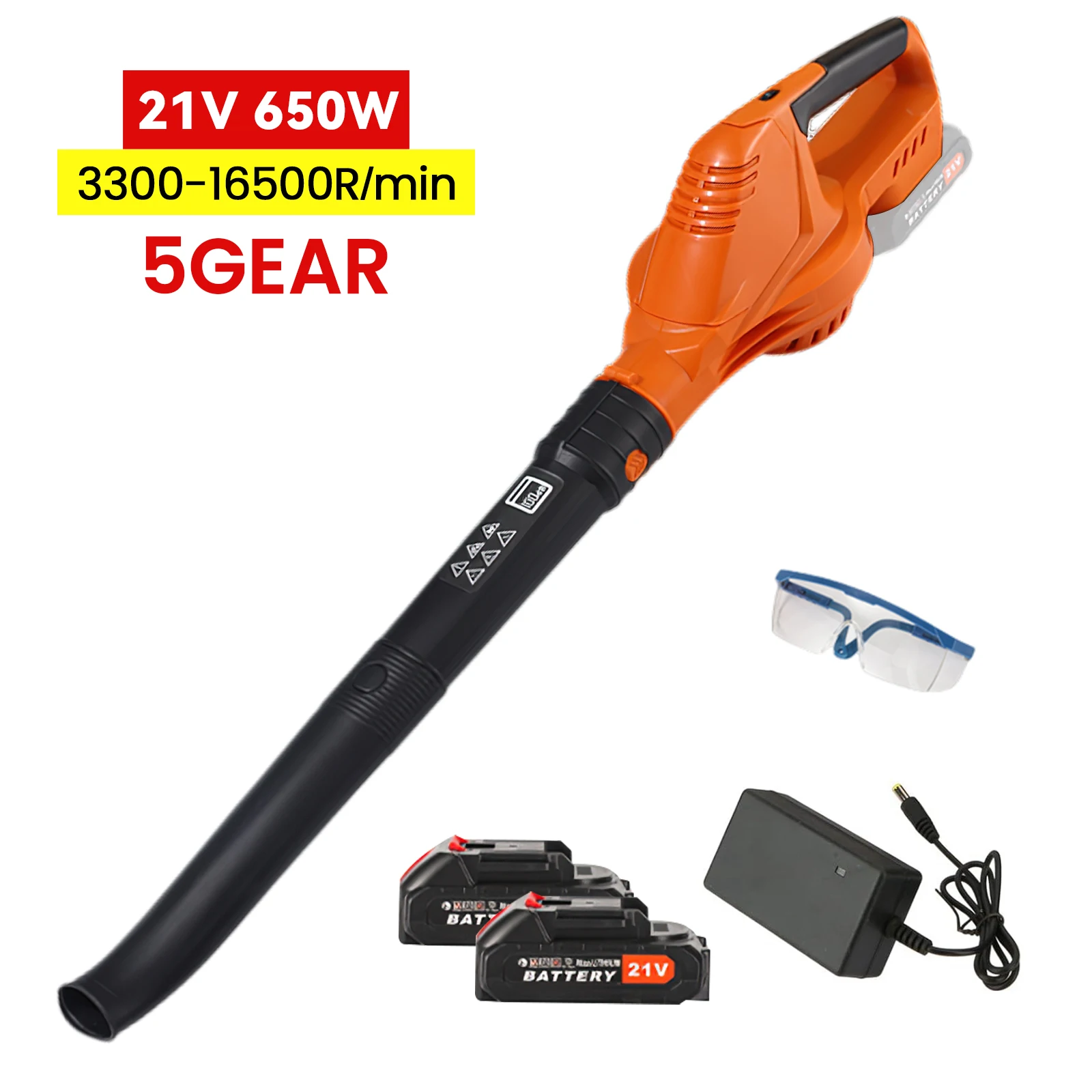 5500W Brushless Electric Air Blower Cordless Leaf Blower Fallen Leaves Snow Dust Cleaning Tool for Makita 18V Battery