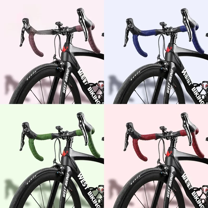 AliExpress West Biking WEST BIKING Bicycle Handlebar Tape Wraps with Bar Plugs Road Bike Bar Tape EVA Bike Bar Tape Cycling Damping Anti-Vibration Wrap