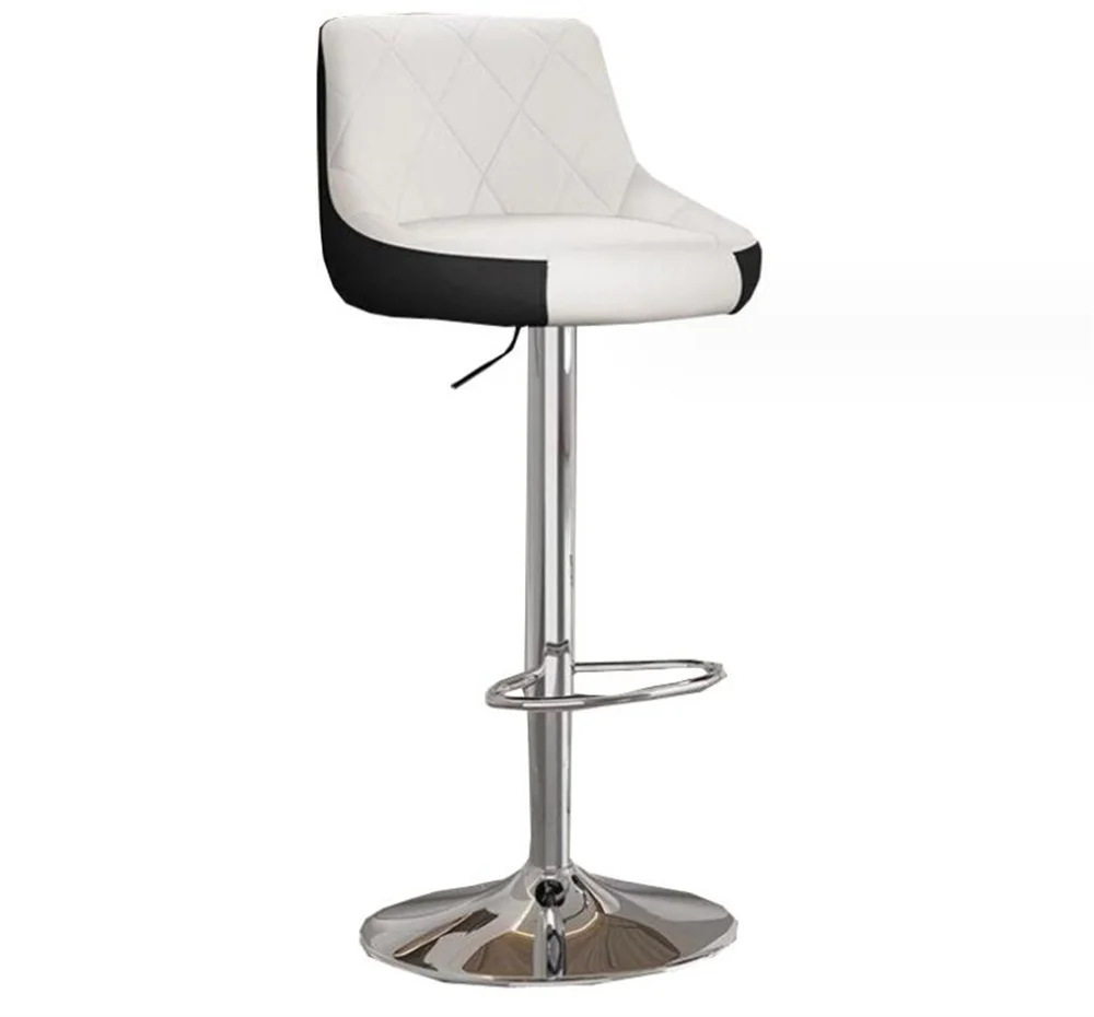 Silla giratoria de Bar alta ajustable,  TABURETE asiento nórdico moderno, elevador de escritorio frontal con taburete alto, respaldo de moda,  silla