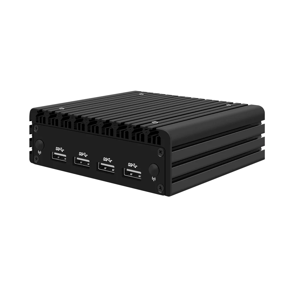 Micro pare-feu HUNmersible, Mini PC, RJ56f, Explore, Routeur PC,AES-NI, 2x226 V 2.5GbE LAN, 2 x HDMI2.0, 2 x USB3.2, 4 x USB2.0