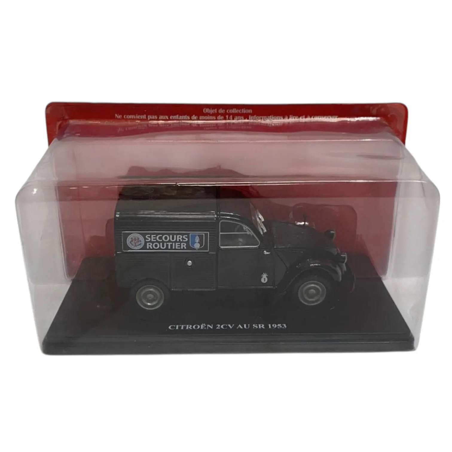 Salvat, 2Cv Au Sr 1953, Véhicule de Secours Routier et de Police Adapté, Services d'Assistance Routière et Assistance Policière France, Échelle 1:24, Miniature Diecast, Véhicule Emblématique ou de Service pour Collection, Sans Fascicule, Blister Peut Être Plissé