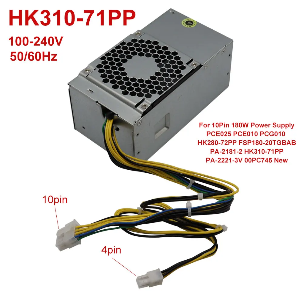 

TFX 210W Server PSU For 54Y8941 M710S M700 M800 M900 P310 210 Watt Power Supply HK310-71PP PCG010 M435 M910 M710 10pin 4pin