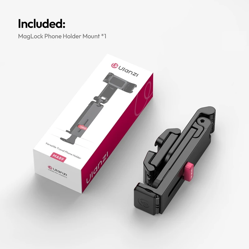 Ulanzi MA89 Telefoonhouder Mount met Klem 3-in-1 Desktop Statief Handheld Selfie Stick voor Reizen Vlog Shots met 360 ° Rotatie