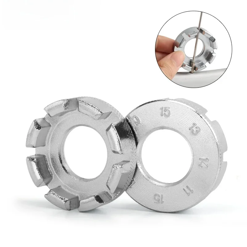 AliExpress cycle zone Bicycle Spoke Nipple Wrench 8 Way Groove MTB Bike Wheel Rim Adjuster Spanner Bicycle Demolition Axis Multi-Tool Repair Tools