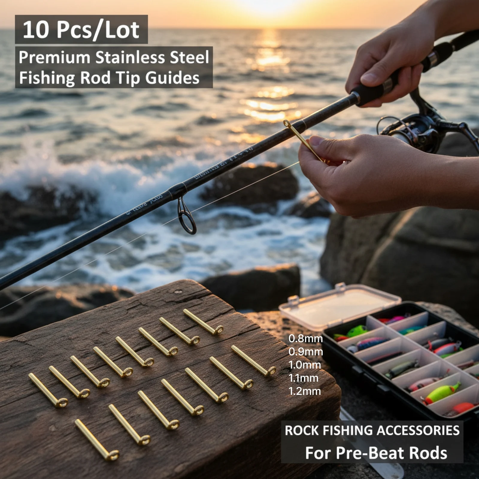 10Pcs Fishing Rod G…