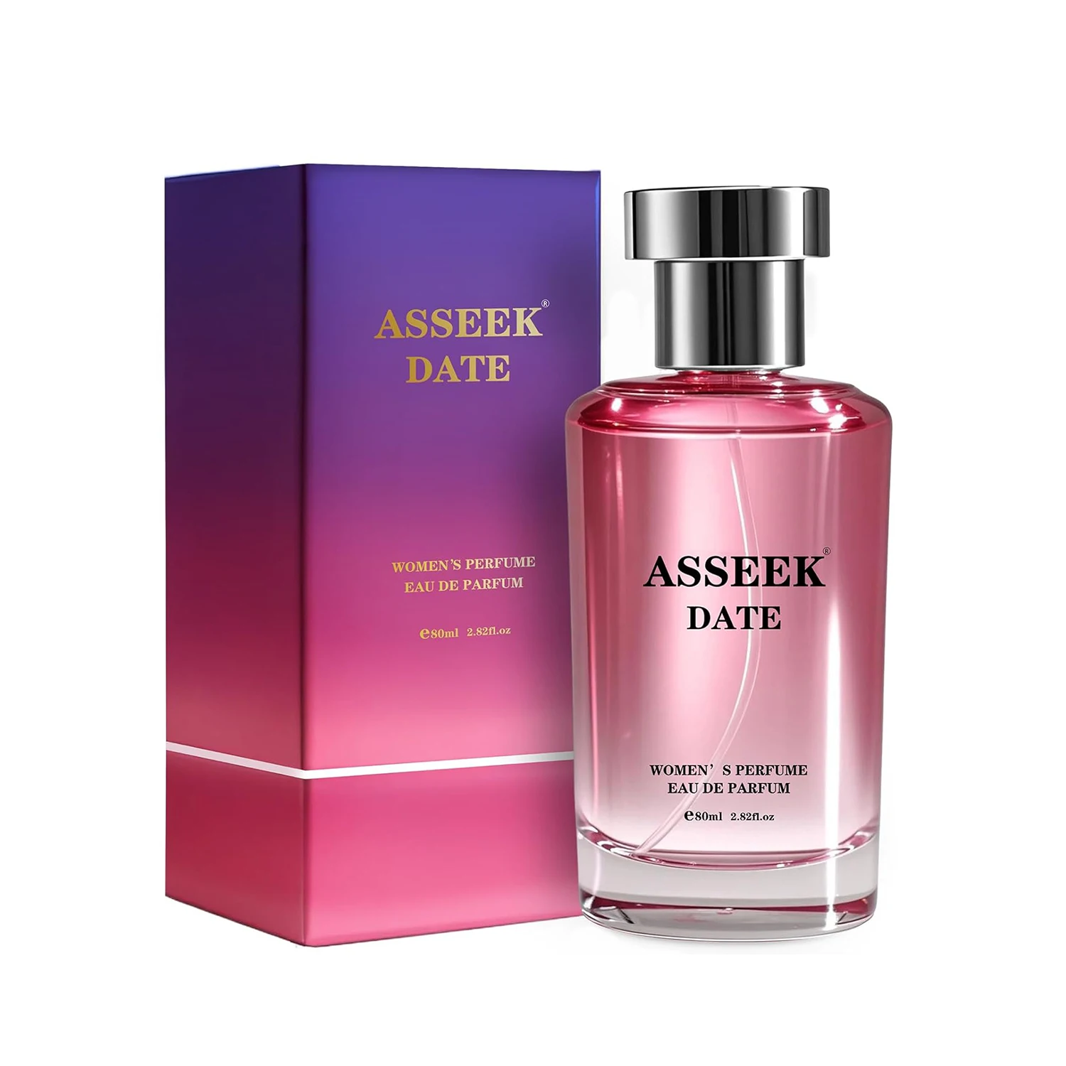 

ASSEEK DATE Women's Eau de Parfum 80ml / 2.82 fl oz, Oriental Floral Scent with Pistachio Almond Jasmine Vanilla Notes, Long-Lasting Fragrance for Date & Gift