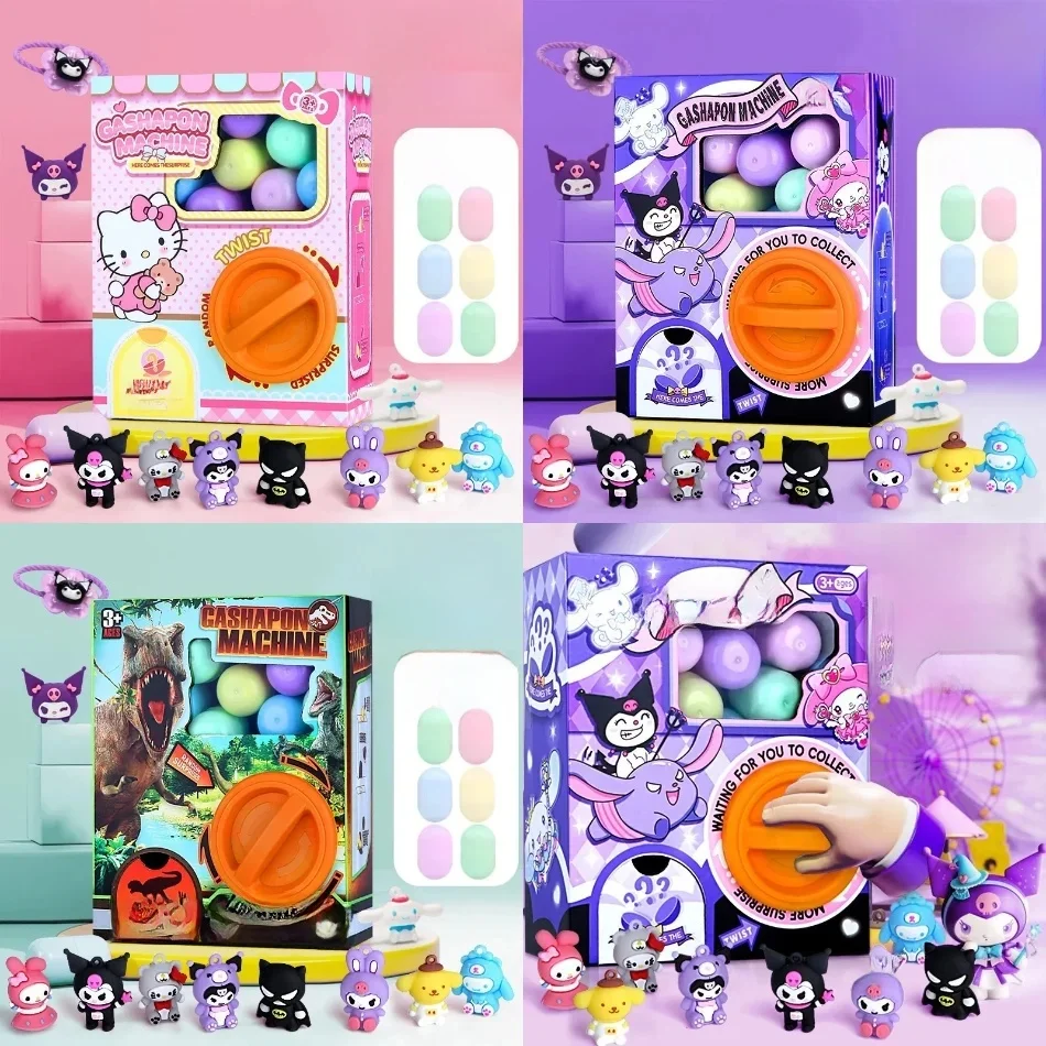 Sanrio Hello kitty Kuromi torsion oeuf Machine amusant Capsule loterie décompression jouet torsion oeuf figurine cadeaux de noël