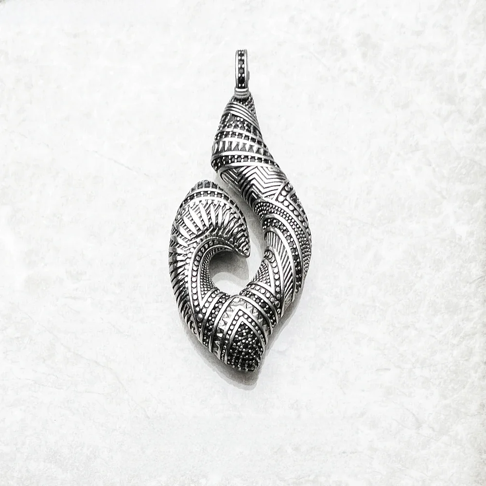Wisiorek Hak Etniczna biżuteria Maori Europa Solidna 925 Sterling Silver Rebel Prezent dla kobiet i mężczyzn — zdjęcie 2