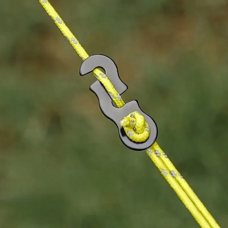 Boucle de corde de tente de Camping réglable, 10 pièces, Kit de fixation de tendeurs de Type S, accessoires de fixation pour tentes de Camping en plein air