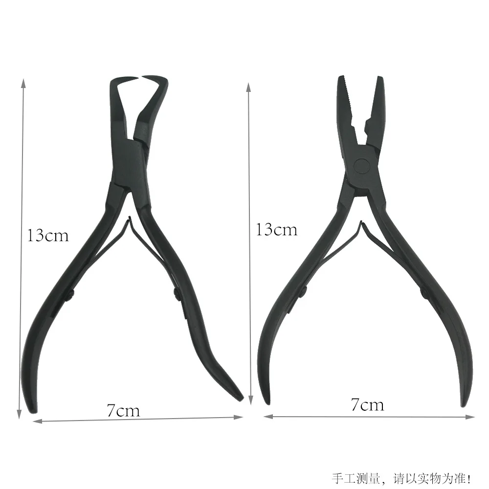 1 Set Hair Extension Pliers With Holes  Micro Ring Applicator Removal Tool Kits  Loop Tool Metal Scissor for Hair Extensions