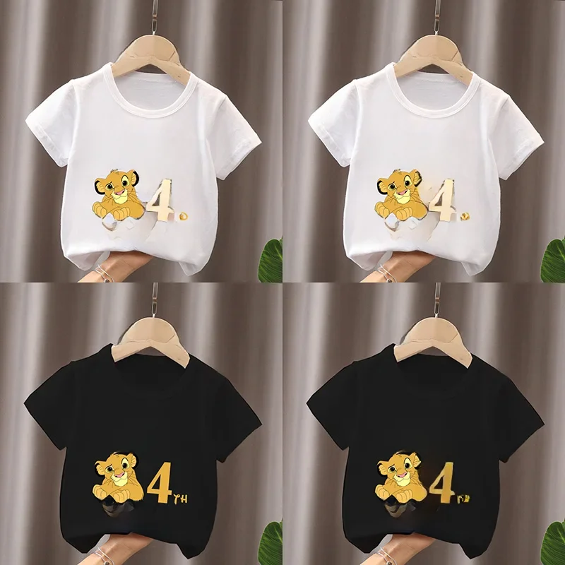 C'est mon 1 2 3 4 5 6 7 8 9 ans anniversaire garçons filles t-shirt roi Lion mignon Simba dessin animé enfants vêtements bébé enfants T-Shirts