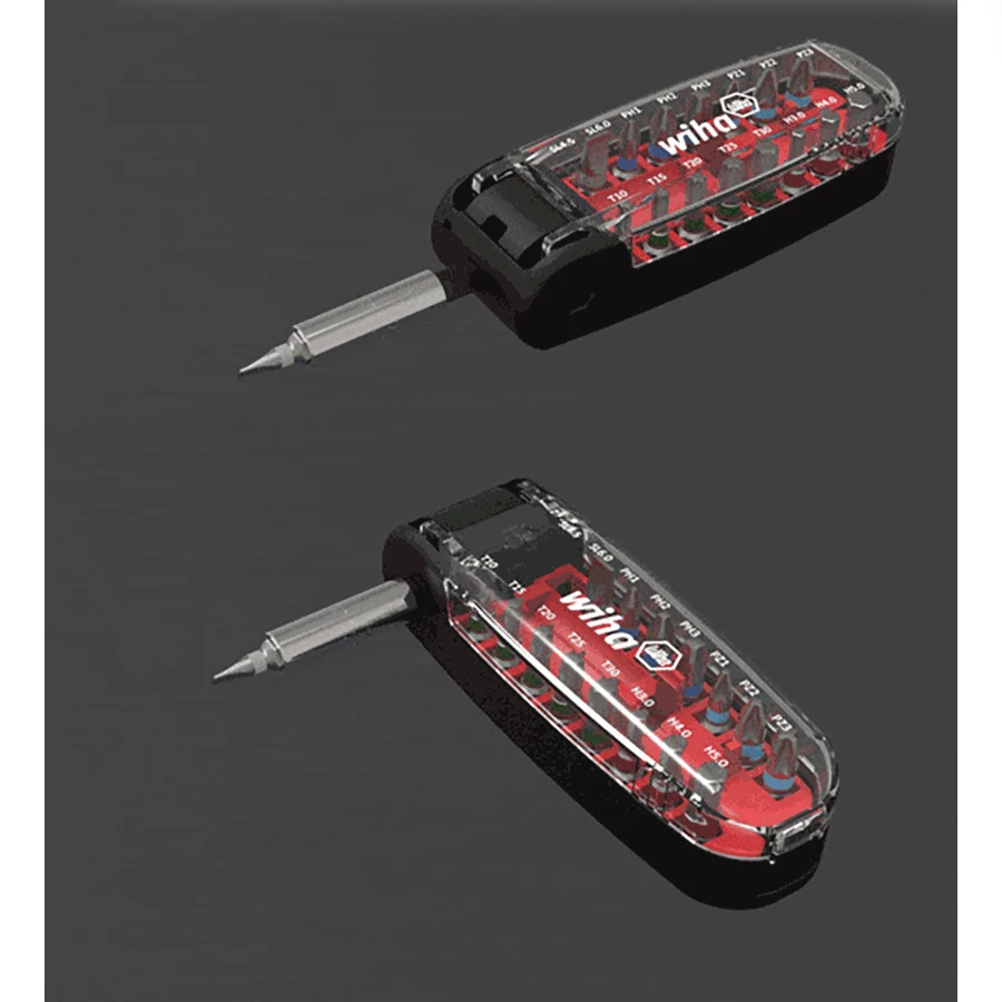 Wiha 17 PCS Magnetic Screwdriver Bits Kit Crocodile Mouth Magnetic Handle Turn Screwdriver Set Repair Tools 35565