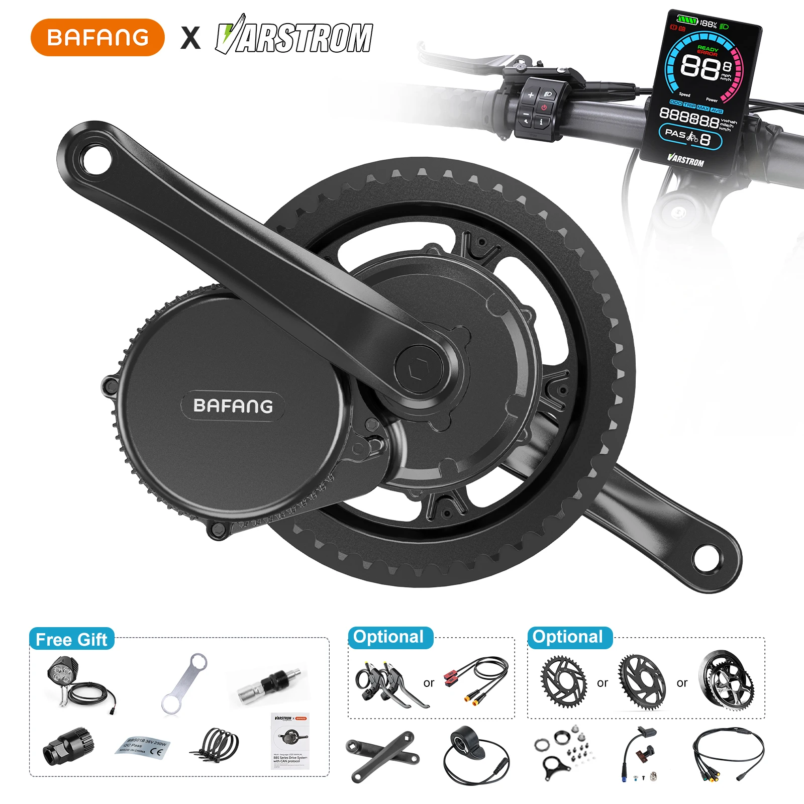 [EU Lager ] Bafang 48 V 750 W 500W 36 V 250W Mittelmotor-Kit Mid Drive BBS01 BBS02B BBS02 BBS01B Leistungsstarker und zuverlässiger Elektrofahrrad Umbausatz 8Fun G340 Motor für Elektrofahrrad Kit