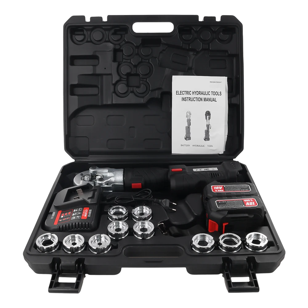 Podofo ES-300 Elektryczna hydrauliczna zaciskarka z prostą rączką do końcówek miedzianych i aluminiowych o przekroju 16-300mm², wytrzymała aluminiowa zaciskarka hydrauliczna do cięcia kabli z szybkim — 2