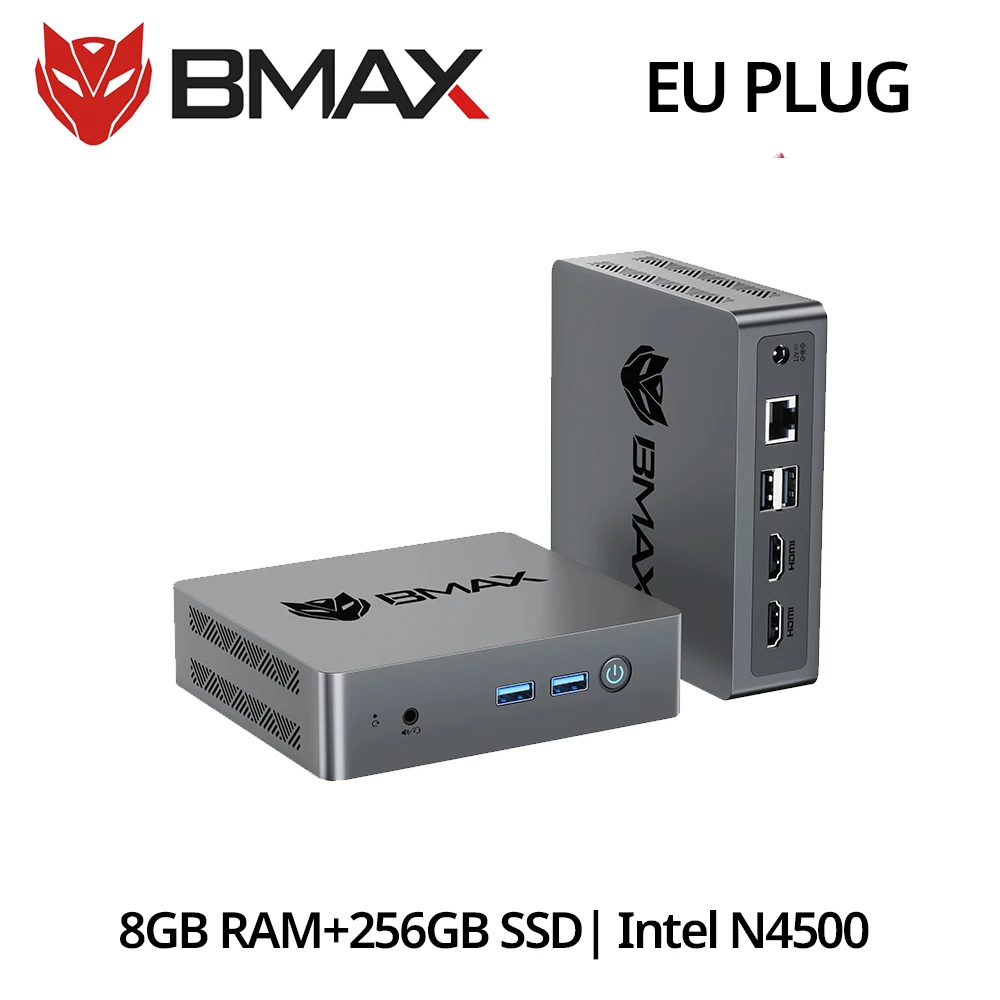 BMAX B3 Pro Windows 11 PC Intel N4500 8GB RAM 256GB SSD HDMI USB Dual Band Wi-Fi 4K@60Hz Intel HD Graphics mini pc