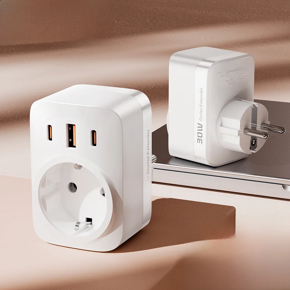 Toocki PD 30W GaN Charger With AC Outlets Mobile Phone Charger For iPhone 15 14 Xiaomi Samsung S23 USB Wall Socket Power Strip