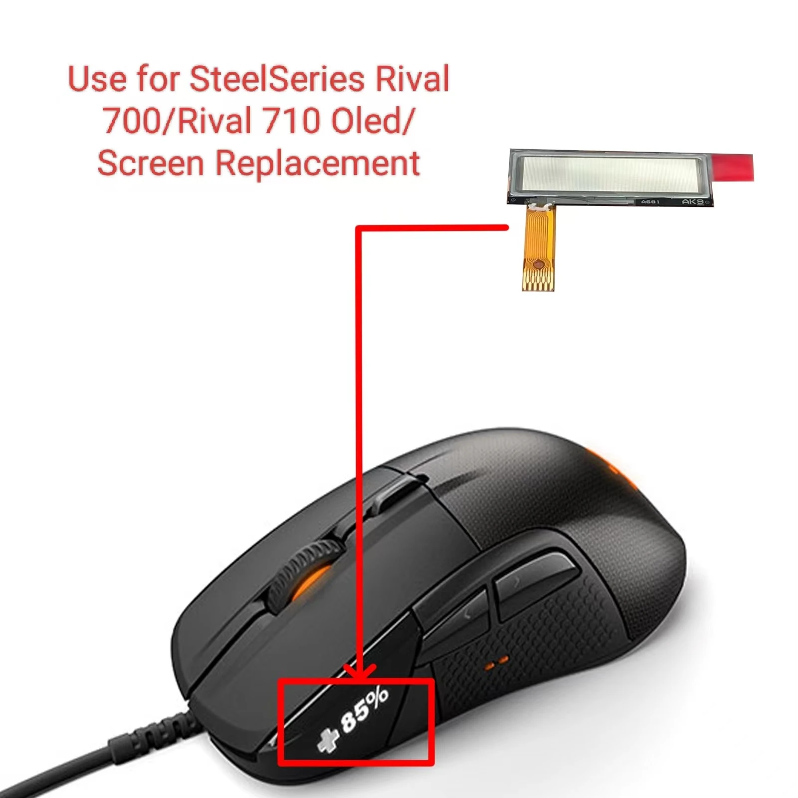 New SteelSeries Rival 700/710 Original Screen Oled Lcd Display Replacement/Repair