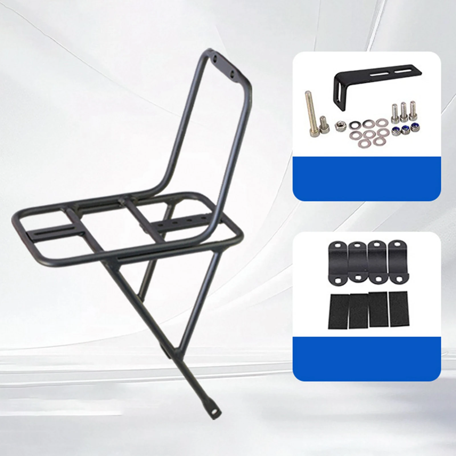 Aluminum Alloy Mountain Bike Front Rack Basket Frame Front Fork Self-Loading Luggage Rack Durability Cycling Equipment