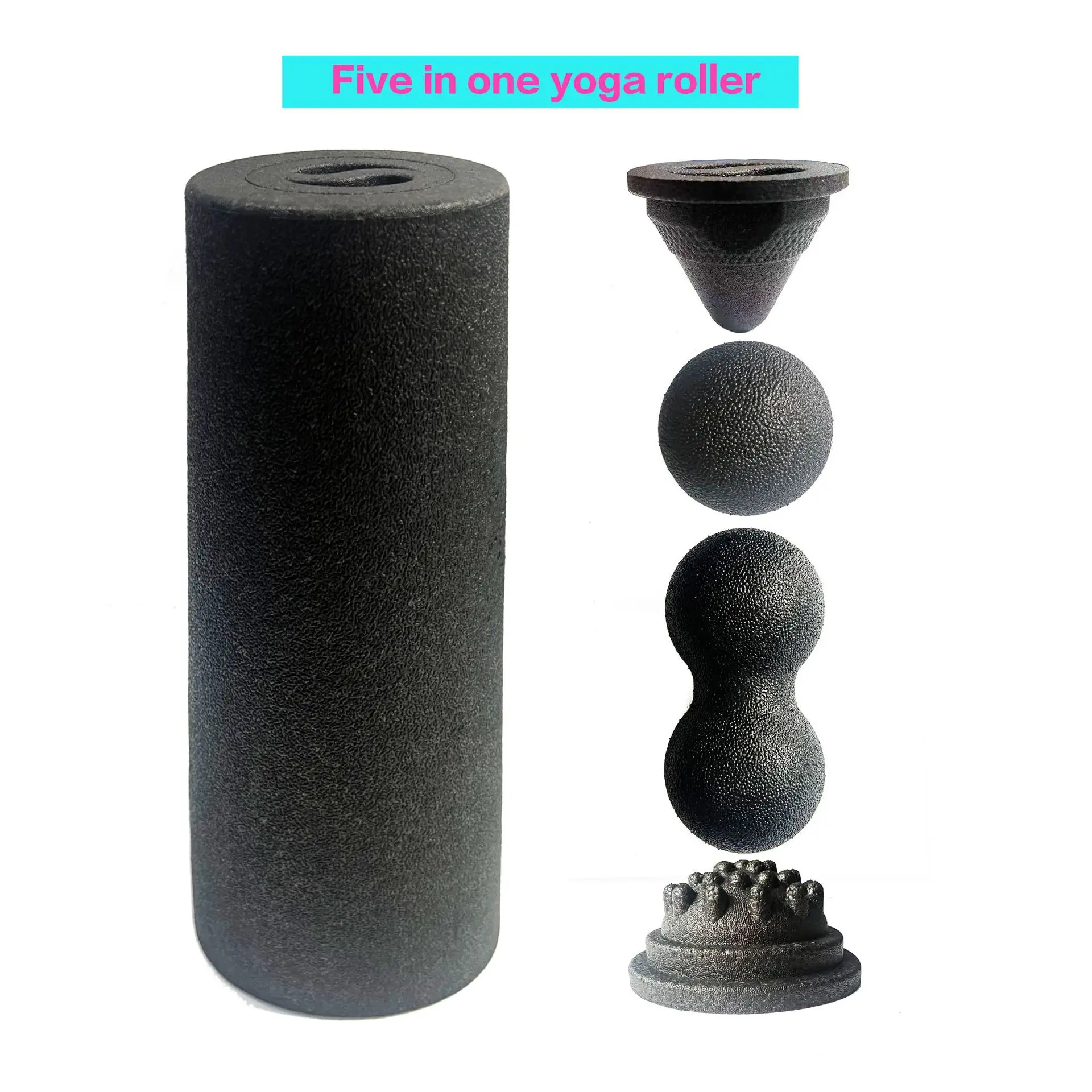 5 in 1 Foam Roller Massage Balls Set for Shoulders/Trigger Point/Myofascial Release Muscle Strengthening & Recovery Kit