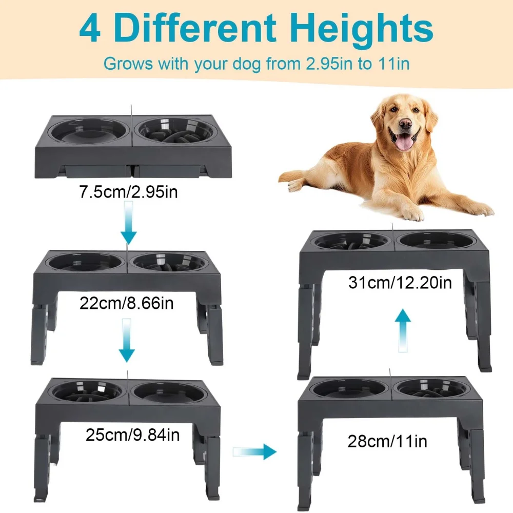 Dimensions des gamelles surélevées
