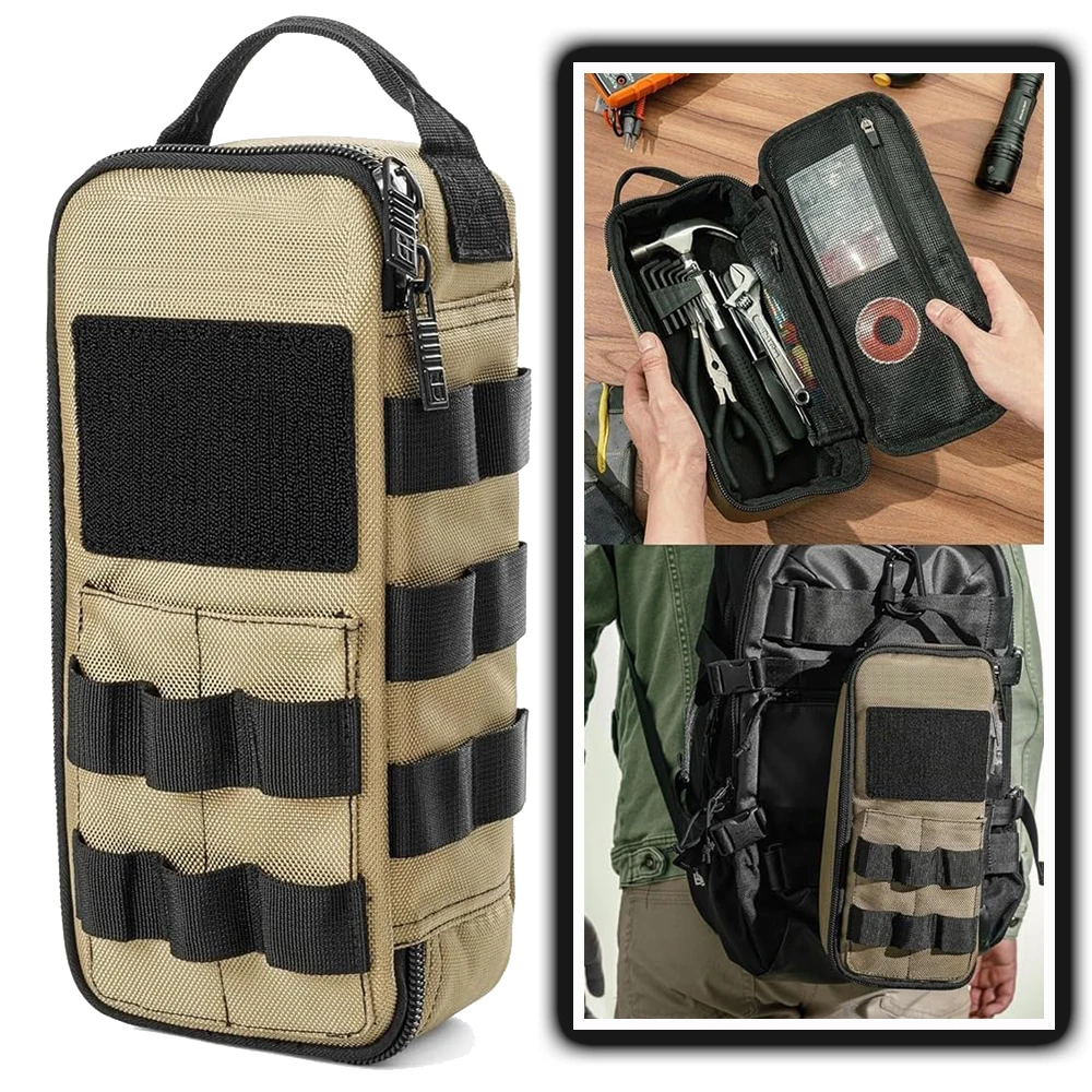 

Heavy Duty Small Tool Bag Pouch EDC Multi-Purpose Portable Utility Tool Organizer Case for Motorcycle Road Bike Electricians