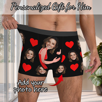 Personalized Face Photo Underwear Custom Boxer Briefs Custom Men Valentine's Day Gift For Husband Anniversary Gift for Dad
