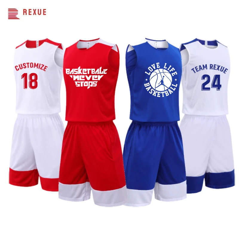 

New In Custom Logo Number Men's Personalized Customizable 100% Polyester Basketball Jersey Wholesale Child Plain Team Uniform